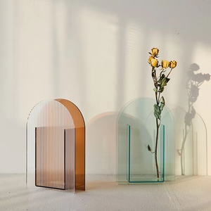 Jarrón Acrílico Geométrico de Diseño Clásico, Transparente, para Arreglos Florales, Adornos Hidropónicos, Jarrón Acrílico para Flores - Product Image 5