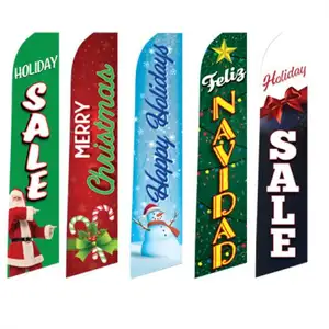 Promotional Marketing Feather Flying Flags Larger Banners Custom New Shop Open Advertising Beach Flags