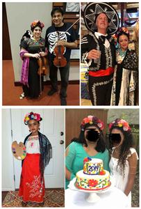 Diadema de flores Decoración de Fiesta Mexicana Dia de Los Muertos Día de los muertos Tocado Cabinas de fotos - Product Image 6