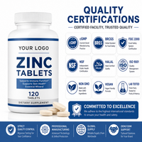 Tablet Seng untuk Fungsi Kekebalan Tubuh dan Dukungan Nutrisi Mineral Harian untuk Kesehatan Dewasa, Merek Label Pribadi, Pembeli Global B2B
