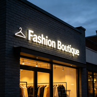 Lettres lumineuses LED personnalisées pour boutique de mode, lettres 3D en acrylique lumineuses, enseigne de magasin, décoration publicitaire pour boutique de vêtements de luxe