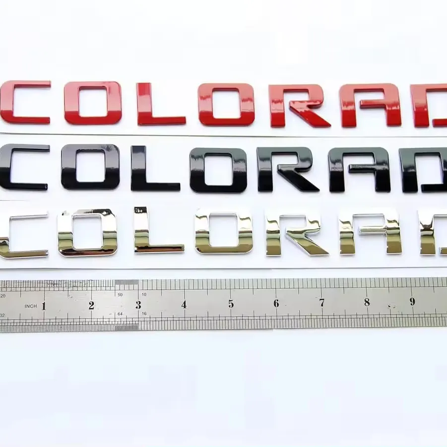 3X OEM Colorado Line Placa de identificación Emblema Insignia Letra 3D para Redline original