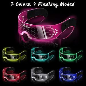 Gafas plegables EL brillantes para fiesta de <span class=keywords><strong>Halloween</strong></span>, Festival de Navidad, concierto brillante, fiesta de baile, gafas LED brillantes - Product Image 3