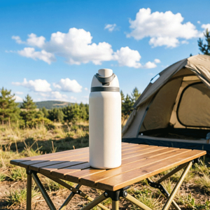 Botella de agua de acero inoxidable de 32 oz con asa de apertura con una sola mano, tapa libre de BPA, con pajita, botella de agua de acero inoxidable personalizada al vacío. - Product Image 5