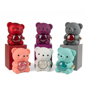 Nuovo Design: Confezione Regalo di Gioielli per Donne, Mamme e Mogli con Rosa Eterna Preservata e Orsacchiotto Rotante con Collana - Product Image 1