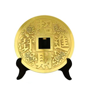 Monedas de cobre antiguas hechas en fábrica, artículos decorativos de bronce de dinero de la suerte para la entrada del Hogar, escritorio de oficina, Decoración de mesa - Product Image 1