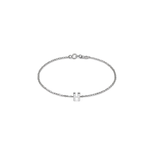 Cavigliera Tobiller con lettera H in acciaio inossidabile, gioiello minimalista alla moda per donna - Product Image 2