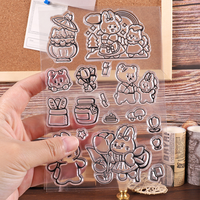 Tampon en caoutchouc transparent personnalisé avec logo, tampon en silicone réutilisable en PVC pour la décoration de journaux et le scrapbooking