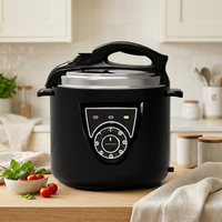 Cuisinière électrique multifonctionnelle mécanique puissante de 6 L, 1000 W, en acier inoxydable, avec cuve intérieure en aluminium antiadhésive, affichage LED