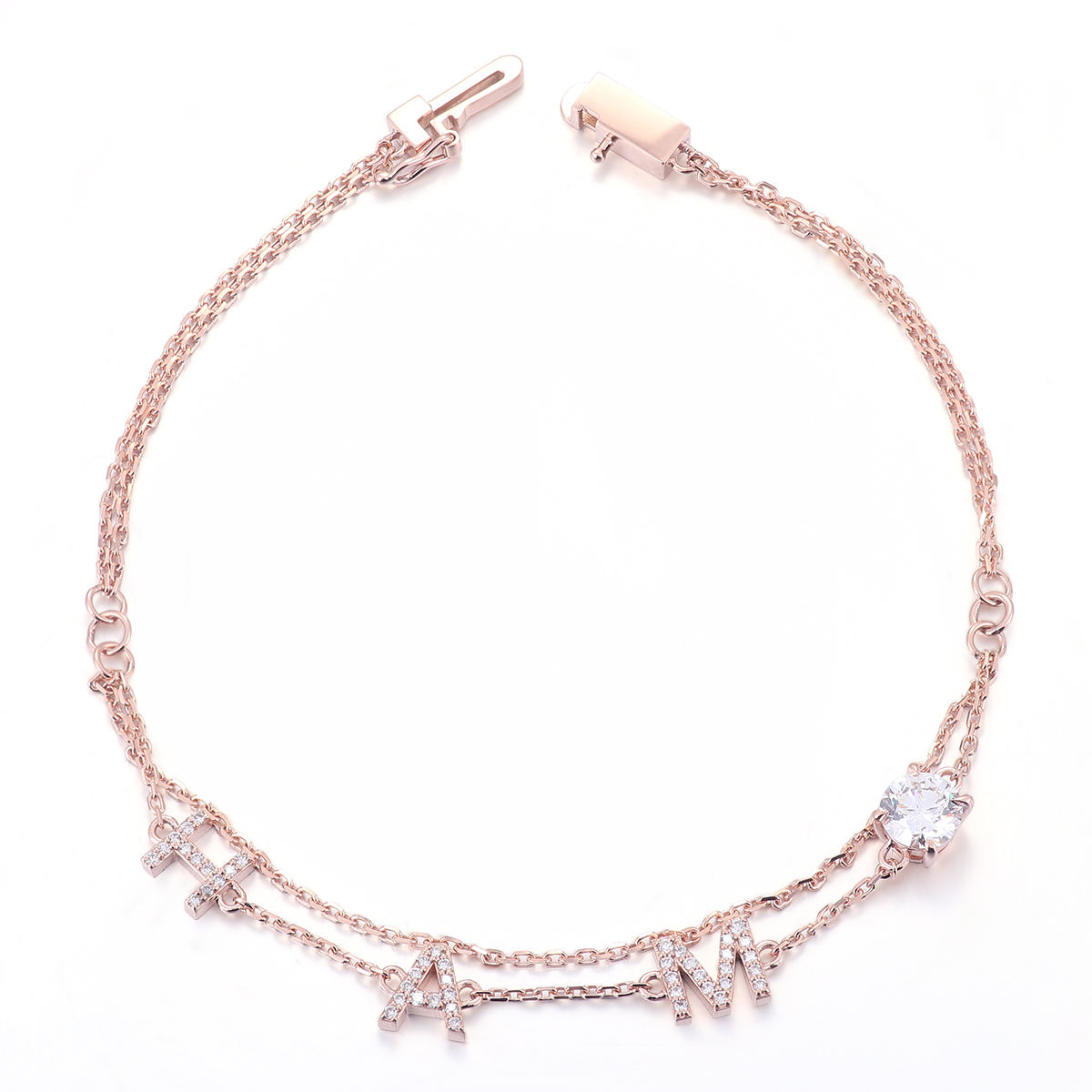 Pulsera de oro macizo de 18k con oro cultivado en laboratorio