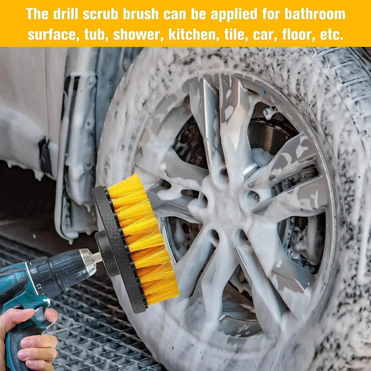 Venta caliente Auto Detailing Brush Drill Clean Brush Set Herramientas de limpieza Drill Brush Set