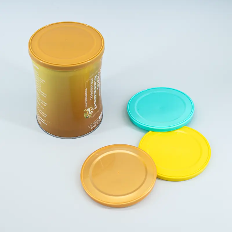 Venta caliente 404 # tapas de plástico para frascos logotipo personalizado color PE cubierta antipolvo