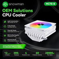 75mm Height Low Profile Cooler 8 Heat Pipes 200W for Small Business Reseller with CE FCC RoHS 4YRS Alibaba Gold Supplier Support