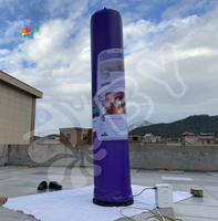 BOYAN affichage totem gonflable colonne de lumière de poteau gonflable extérieur bonne qualité publicité gonflables lampe à LED