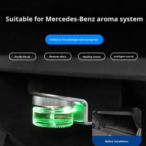 Diffuseur d'air pour <span class=keywords><strong>voiture</strong></span> avec stérilisation et <span class=keywords><strong>parfum</strong></span>, matériau métallique, montage sur siège pour <span class=keywords><strong>Mercedes</strong></span>-Benz Classe A/C/E/G, GLS/GLB/GLC - Product Image 5