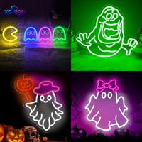 Bande lumineuse LED néon 3D effet flamme crâne, alimentée par USB, murale, pour décoration d'Halloween, bars, fêtes, publicité, bâtiments