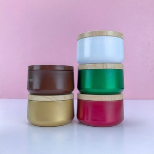 Luxury 100ml 120ml Round Shape Aluminum Cosmetic Tin <b>Container</b> Metal Candle Tinplate Pot - Product Image 1