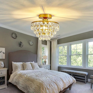 Plafonnier moderne <span class=keywords><strong>LED</strong></span> en cristal Design de luxe américain transfrontalier pour restaurant chambre porche pour <span class=keywords><strong>Amazon</strong></span> spécialise fer bas - Product Image 5