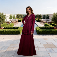 Robe musulmane pour femme en tissu turc, prête à être expédiée en 2026, nouveaux designs arabes, kimono abaya respirant à manches longues pour adultes