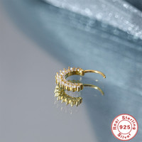Dropshipping Großhandel S925 Sterlingsilber Nase Blume Huf-Clip-On Piercings Zirkon-Huf Piercing-Ohrring