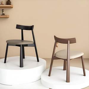 Silla de comedor nórdica de madera maciza con diseño minimalista moderno para uso en el hogar y la sala de estar de hoteles. - Product Image 2
