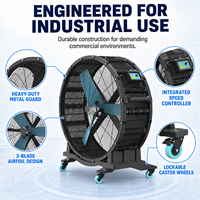 Ventilador de Pie BIOTE HVLS de 1460 mm, 62000 m³/min, Motor de CC de 0.55 kW, Gran Volumen de Aire, para Almacenes, Granjas de Vacas y Ovejas