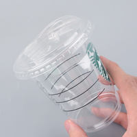 Gobelet en plastique PP transparent avec couvercle standard pour thé au lait, jus et bubble tea, qualité alimentaire, jetable, logo personnalisé