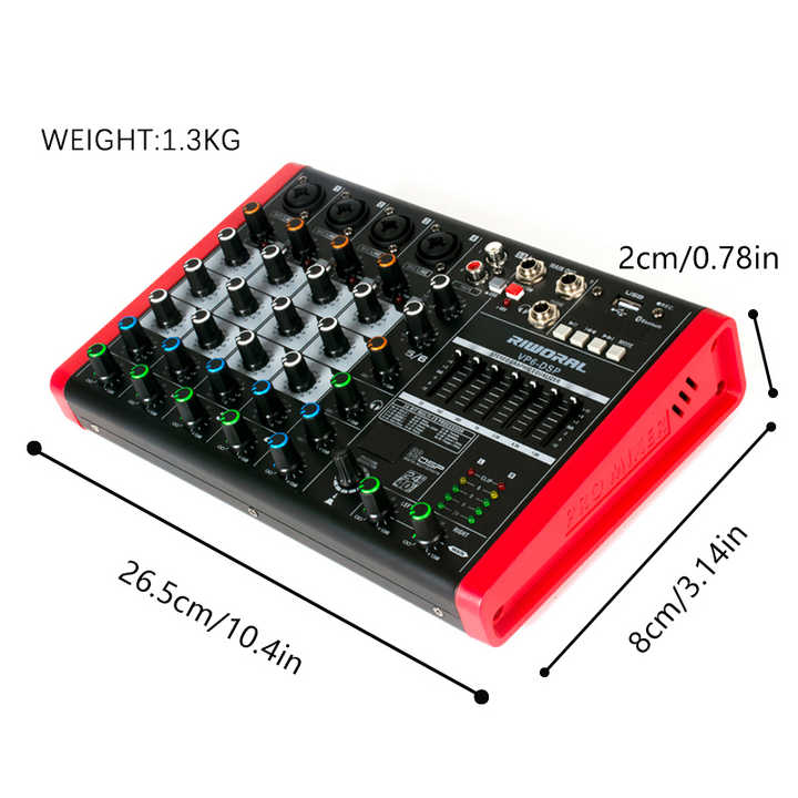 DJミキサーポータブル オーディオミキサー Bluetooth パーティ