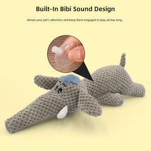 Juguete de Peluche para Perro con Sonido, Diseño de León, Lobo, Elefante, Forma de Animal, Juguete Interactivo para Masticar, Venta al Por Mayor - Product Image 4