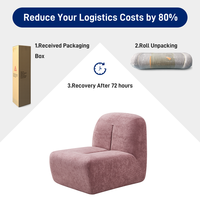 Canapé compressé moderne meubles éponge velours tissu personnalisé compression sous vide chaise longue