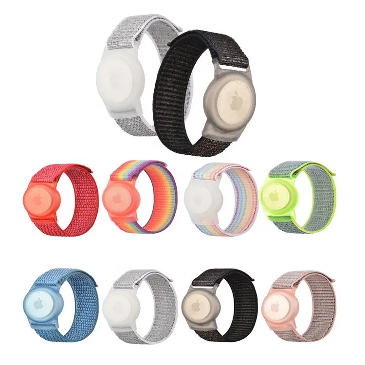 Newest 2022 Hot Sale Tracking Device Old Man Kids Watch Band Nylon Band+TPU Airtags Case Strap Accessories