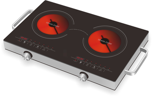 Bếp Điện 2 Tấm Thời Trang 110V 220V, Bếp Hồng Ngoại Nấu Gốm Điện Tử Tích Hợp Cảm Ứng Kép R3500W 4000W - Product Image 2