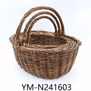 Willow Laundry <strong>Basket</strong> High Popularity New Handmade Weave Wicker <strong>Gift</strong> <strong>Hamper</strong> Picnic <strong>Basket</strong> for Storage - Product Image 2