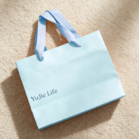 Sacs en papier de luxe en gros pour cadeaux, emballages personnalisés pour bijoux et cosmétiques, sacs en papier avec rubans et poignées