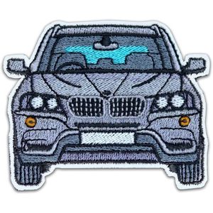 Patch brodé DigitEMB pour voiture avec USB, thermocollant ou à coudre, pour sacs à dos, vestes, jeans, chapeaux – Motif vue avant de voiture durable - Product Image 4