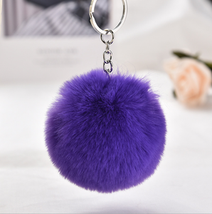 Bán buôn 6cm Rex Thỏ tóc bóng <span class=keywords><strong>Keychain</strong></span> Túi Mặt dây chuyền đồ trang sức sang trọng phụ kiện - Product Image 5