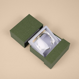 Boîte à bracelets coulissante SUNNY PACK avec film PE transparent, boîte d'emballage de bijoux moderne et tendance en vert herbe - Product Image 3