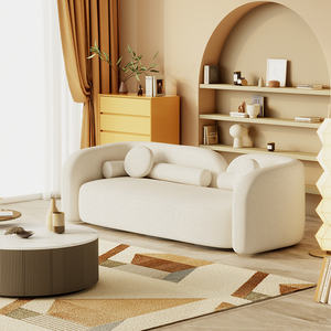 डैनिश डिजाइन आधुनिक एकल डबल ट्रिपल घर लिविंग रूम की दुकान मेमने ऊन इटैलियन सोफा - Product Image 4