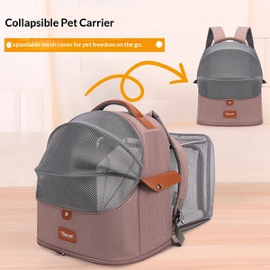 Tas Ransel Hewan Peliharaan Anjing Kucing Lipat Portable Kapasitas Besar, Dapat Disesuaikan, Bernapas, dan Dapat Diperluas, Laris untuk Aktivitas Luar Ruangan - Product Image 2