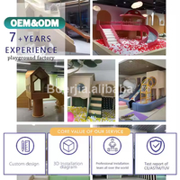 Equipo de patio interior para niños de diseño compacto para niños con mini trampolín suave y foso de bolas para áreas comerciales pequeñas