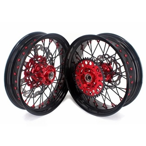 Ensemble de roues de moto tout-terrain de <span class=keywords><strong>17</strong></span> <span class=keywords><strong>pouces</strong></span>, supermotard, personnalisable, couleur acceptée, jante en alliage d'aluminium pour KTM SXF EXC XCW XC-F - Product Image 4