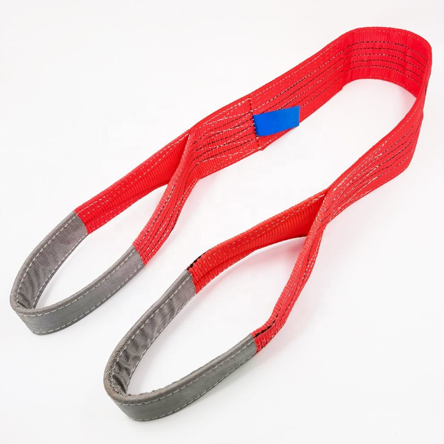 5 T 3M Polyester Flat Webbing Sling CE Certified High Tensile Anti Wear Safety Sling for Container Crane Rigging Cargo Hoisting