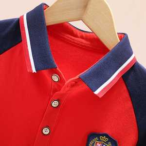 Alta calidad al por mayor patrones personalizados 100% algodón uniforme escolar guardería escuela niños niñas azul <span class=keywords><strong>Polo</strong></span> camisetas - Product Image 5