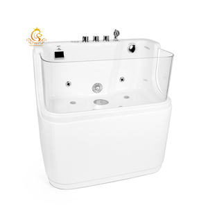 Baignoire pour chiens et chats en acrylique EUR PET <span class=keywords><strong>Spa</strong></span> avec lumières colorées à ozone pour le toilettage des animaux dans la salle de bain - Product Image 4