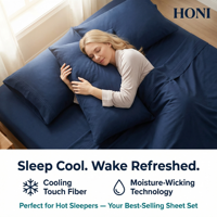 HONI Lot de 4 pièces de literie en gros avec housse de couette respirante, rafraîchissante et infroissable, certifiée OEKO-TEX, Global Source D