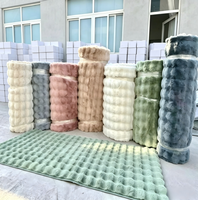 Ev Dekorasyonu Yumuşak Suni Tavşan Kürkü Halılar 3D Kabarcıklı Yer Halıları Oturma Odası Büyük Tüylü Alan Halıları