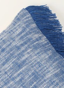 <b>Blue</b> Abstract Embroidered Square Handloom Chembrey Natural Cotton Fringes Cushion Cover Decorative <b>Pillow</b> Case Sofa Bedroom - Product Image 3
