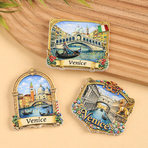 Aimants de réfrigérateur 3D en résine personnalisés pour la maison, cadeaux d'usine, vente en gros, souvenirs touristiques de la ville de <span class=keywords><strong>Venise</strong></span>, Italie - Product Image 1