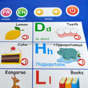 Niños interactivo francés inglés alfabeto Phonic Abc sonido pared gráfico electrónico educativo maestro cartel - Product Image 3