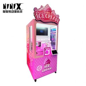 เครื่องจำหน่ายไอศกรีมอัตโนมัติเชิงพาณิชย์ สีชมพู พร้อมระบบจ่ายเงินด้วยคิวอาร์โค้ดและโทเค็น รวมถึงฟังก์ชัน SDK - Product Image 3